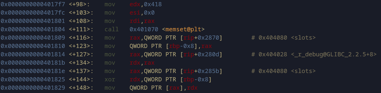 ld leak gdb